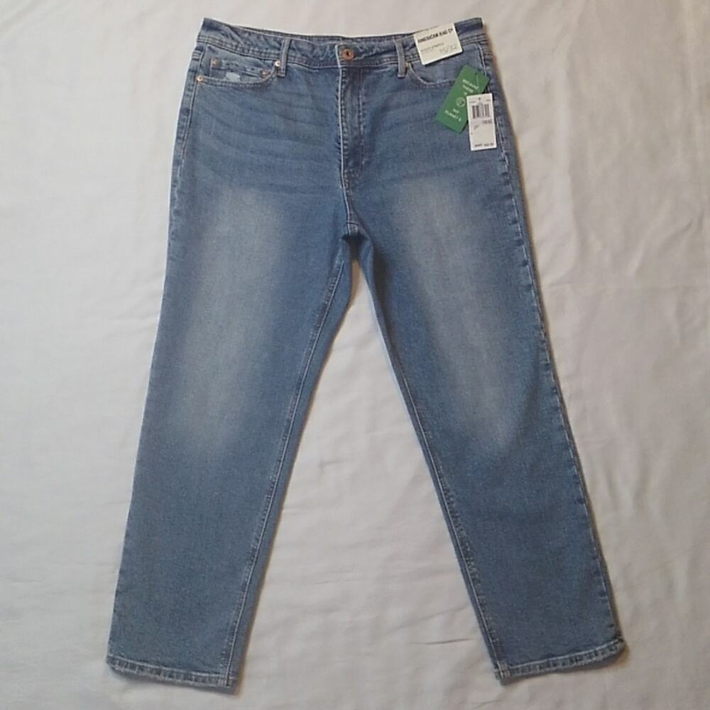 American Rag Sculpt Stretch Ultra Soft Distressed Denim Blue Jeans 15/32 NWT